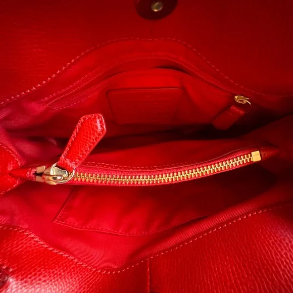 COACH Minetta Medium Satchel | Cardinal Red | Red Hangtag | F34663 | Like-New | - Picture 10 of 12